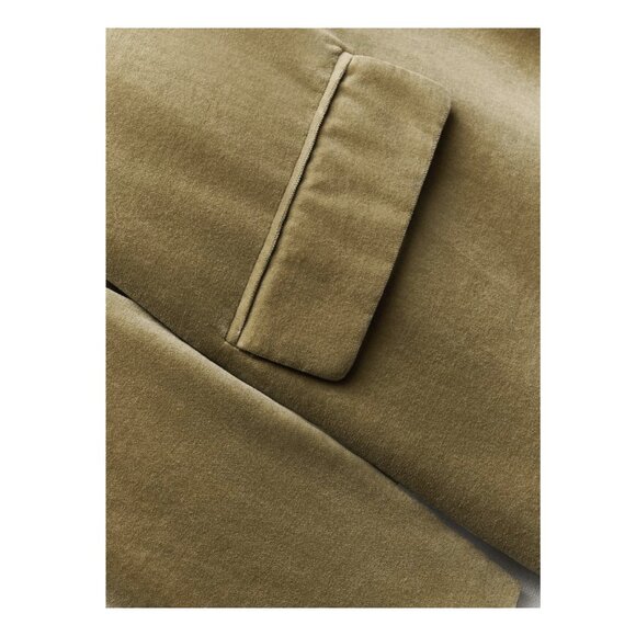 NWOT Zara light green khaki velvet-like oversized mid-length coat, XS - Picture 11 of 13